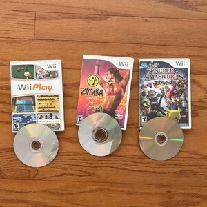 Nintendo Wii Game Trio - White Cases